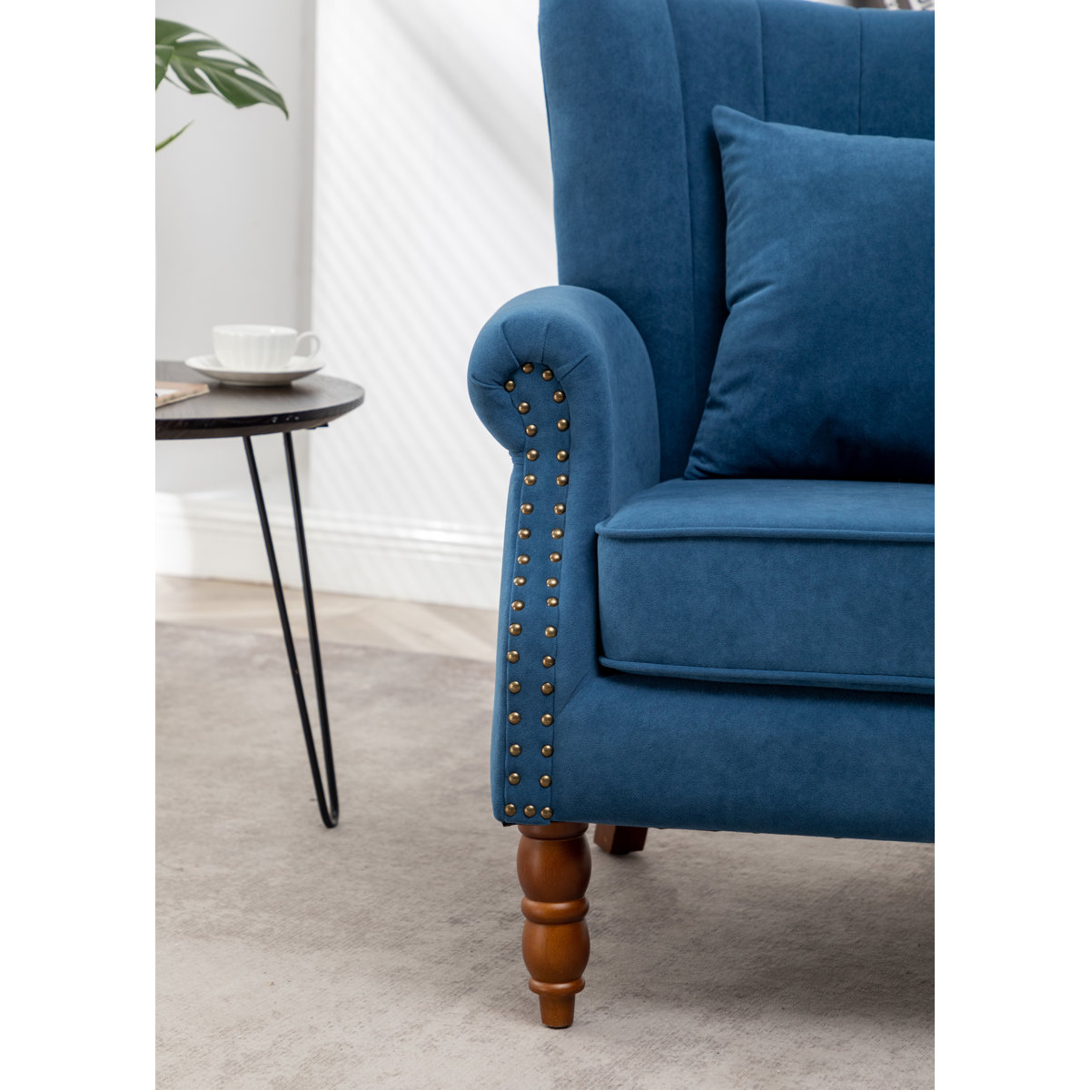Johnathan 29'' Wide Velvet Wingback Chair